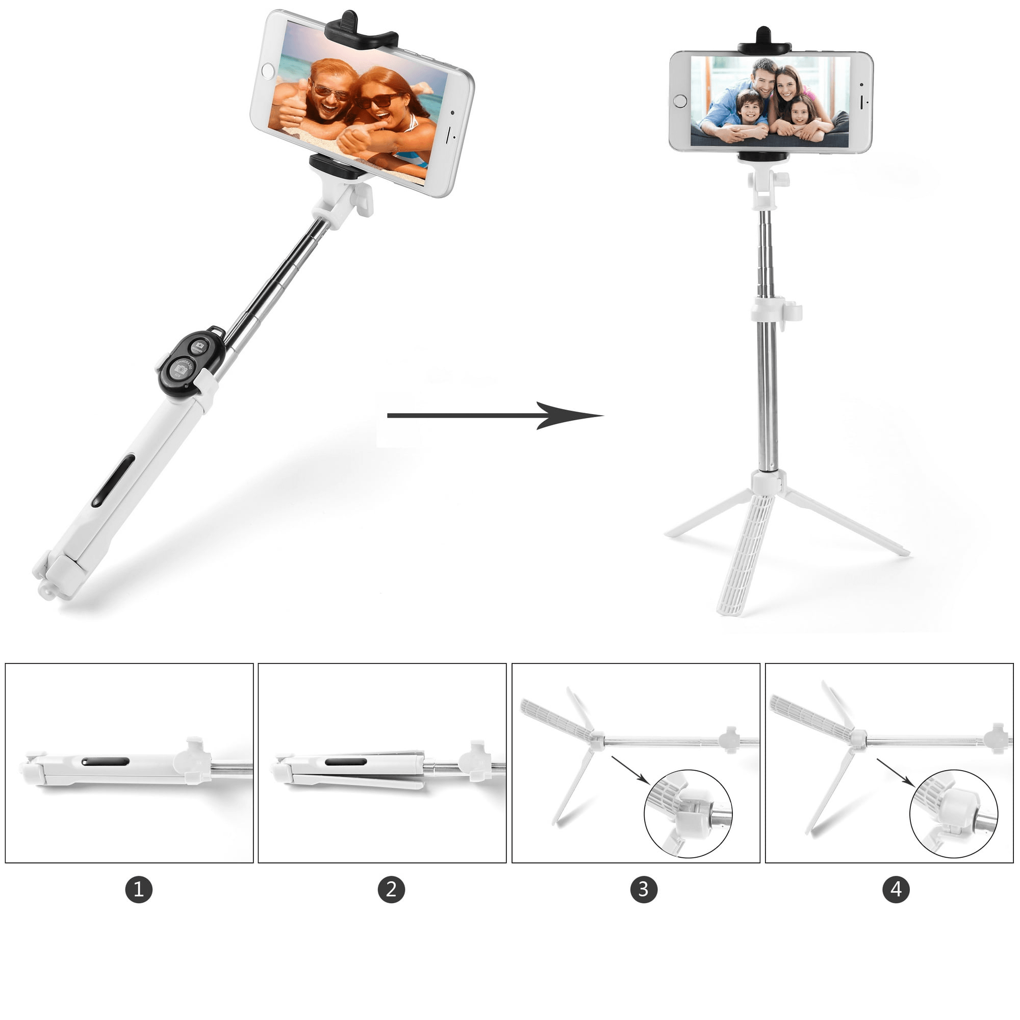 Universal Selfie Stick & Tripod With Remote Control Way-01