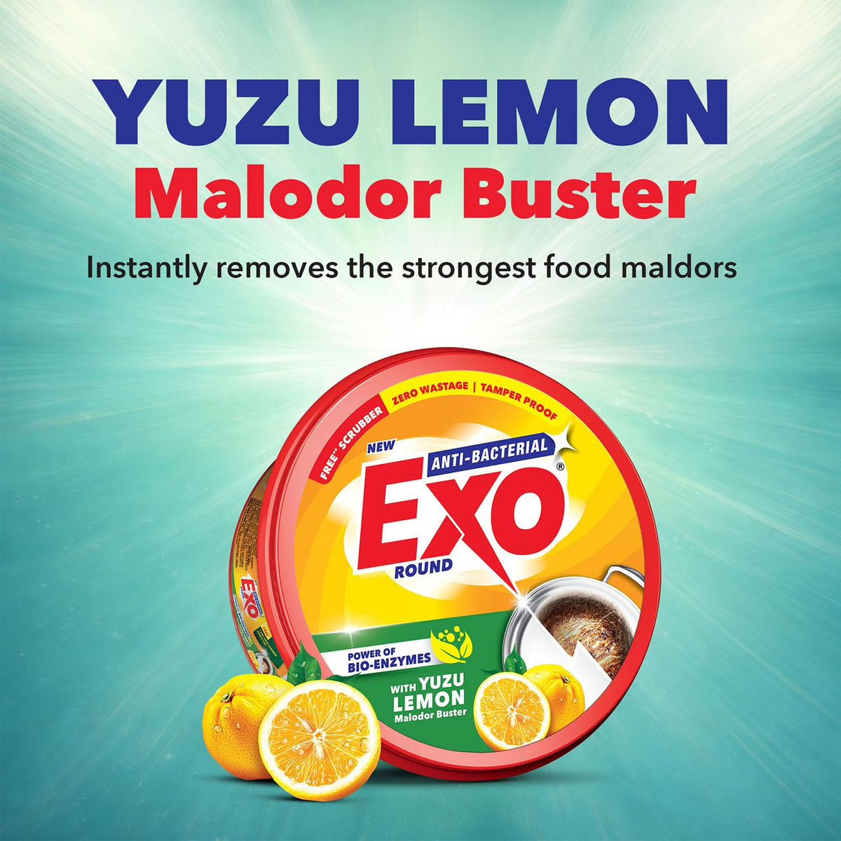 Exo Anti-Bacterial Dishwash Bar with Yuzu Lemon - 250g