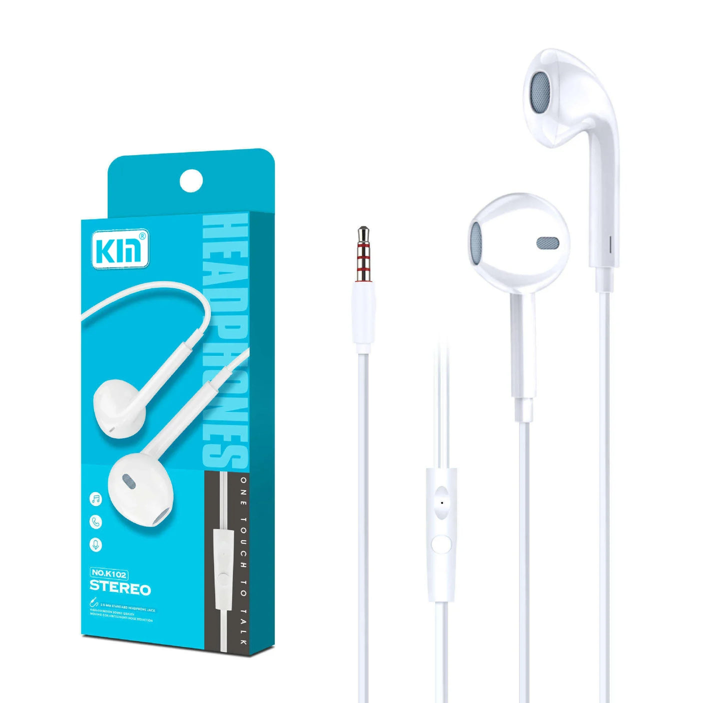 Kin Hi-Fi Stereo Wired Headphone (Assorted Color) - K102