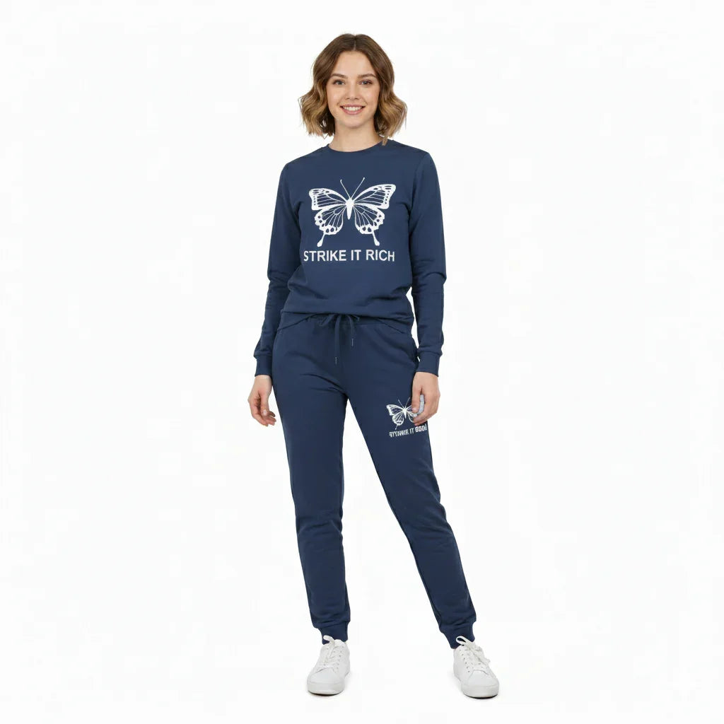 Women's Strike It Rich Butterfly Tracksuit Set #1025