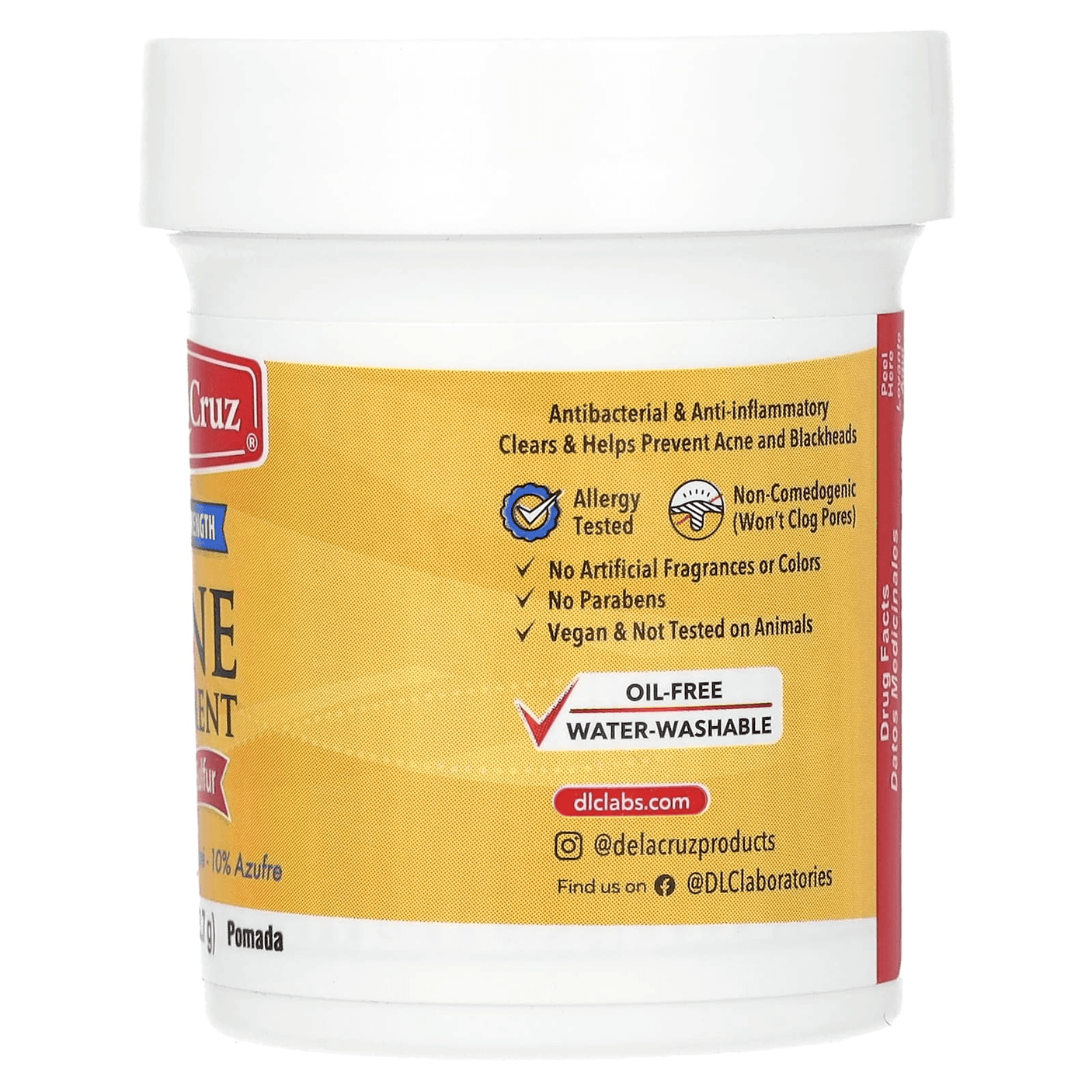 De La Cruz Maximum Strength Acne Treatment - 73.7g
