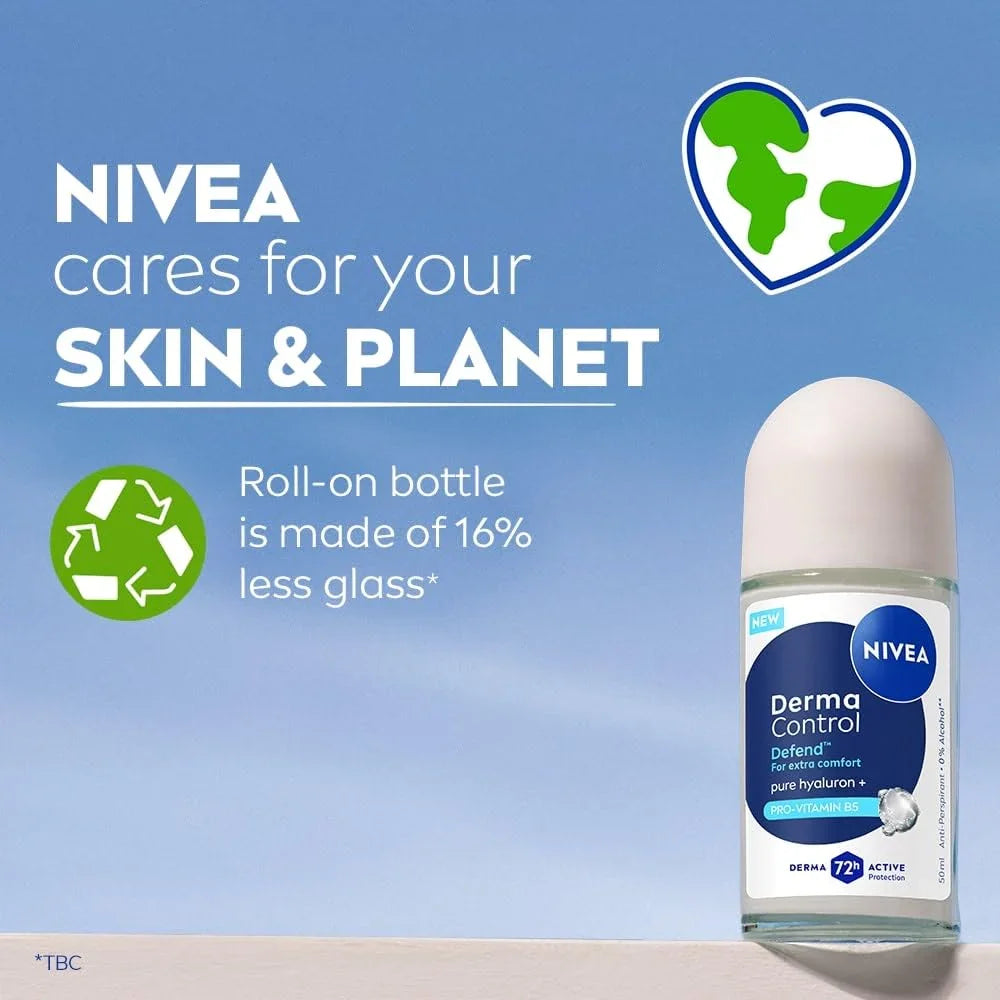 Nivea Derma Control Defend 72H Deodorant Roll-On - 50ml