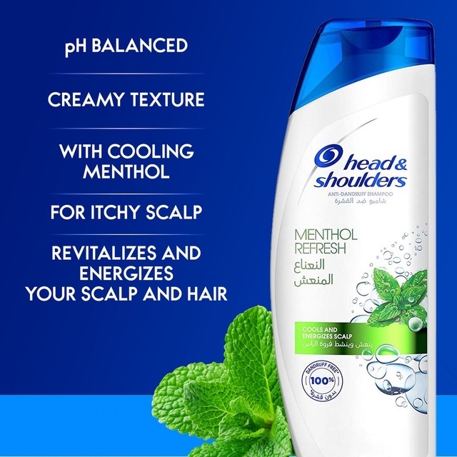 Head & Shoulders Menthol Fresh Anti-Dandruff Shampoo - 350ml+190ml