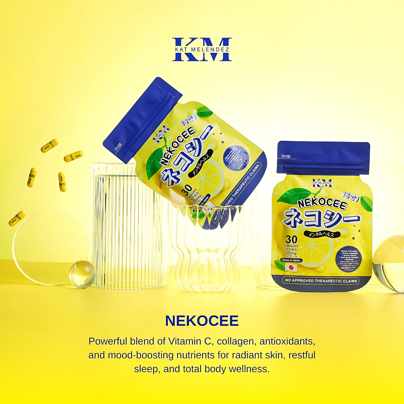 KM NEKOCEE 15 in 1 By Kat Melendez Rosy Glow Stress Relief - 30s