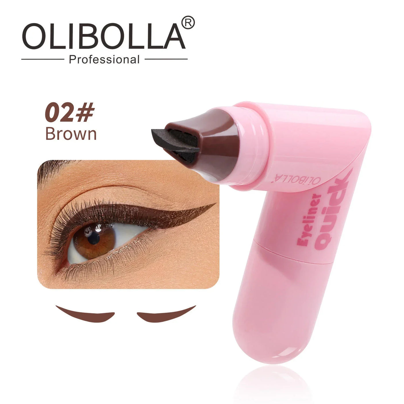 Olibolla Double Head Waterproof Quick Dry Eyeliner LA-E319