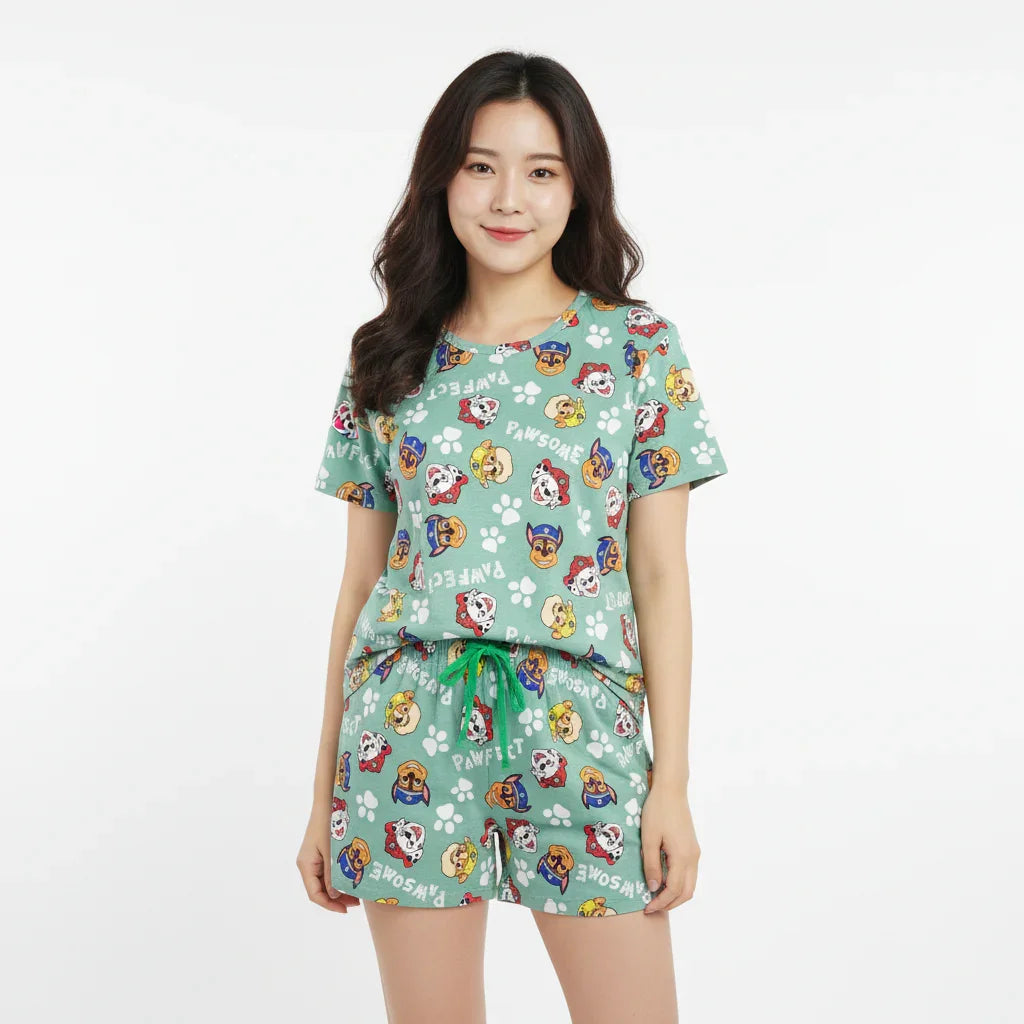 Trendy Cotton T-Shirt & Shorts 2pcs Set #7351