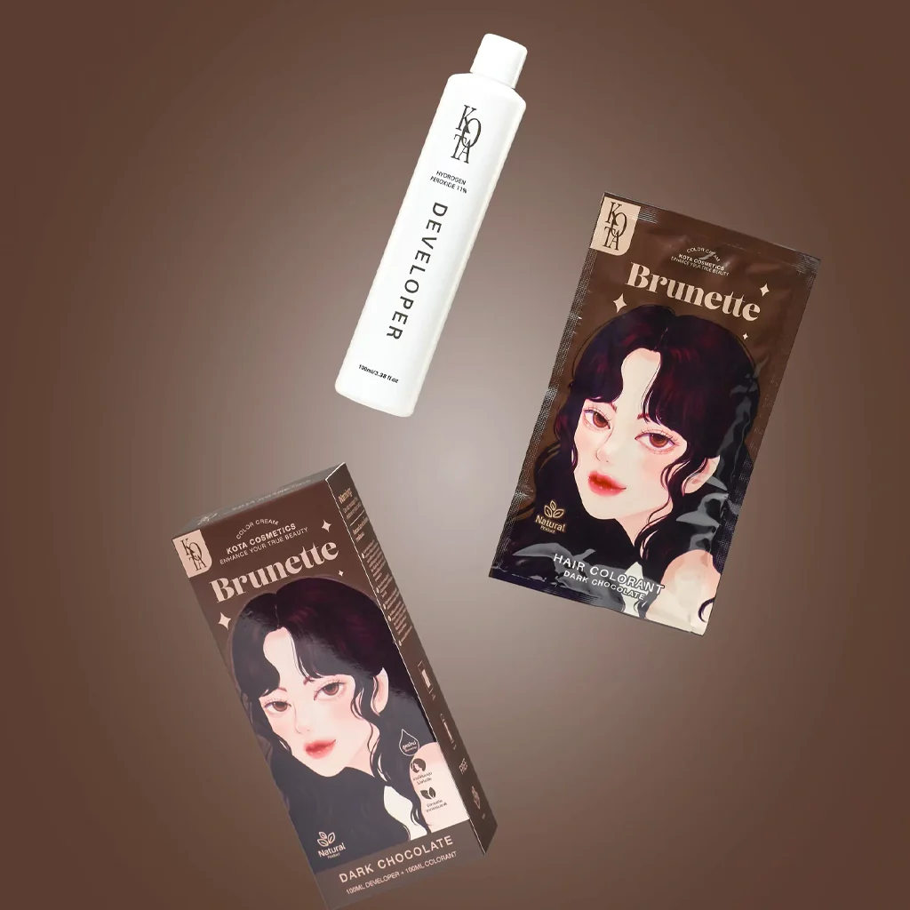 Kota Cosmetics Brunette Thailand Hair Color Dark Chocolate - 100ml + 100ml