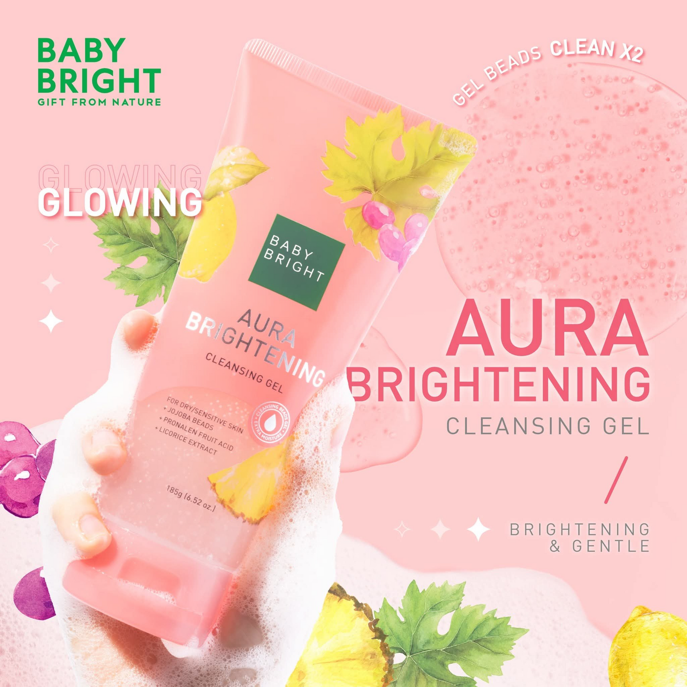Baby Bright Aura Brightening Facial Cleansing Gel - 185g