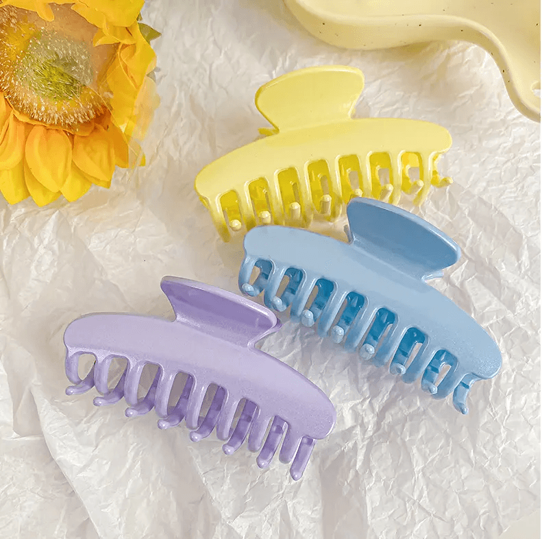 Korean Design Hair Claw Clips For Women - 6 Pcs (C03)