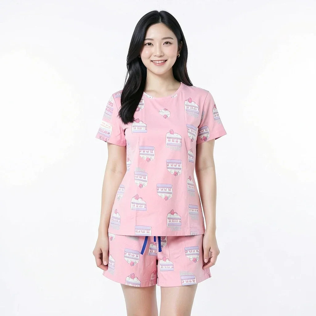 Trendy Cotton T-Shirt & Shorts 2pcs Set #7351