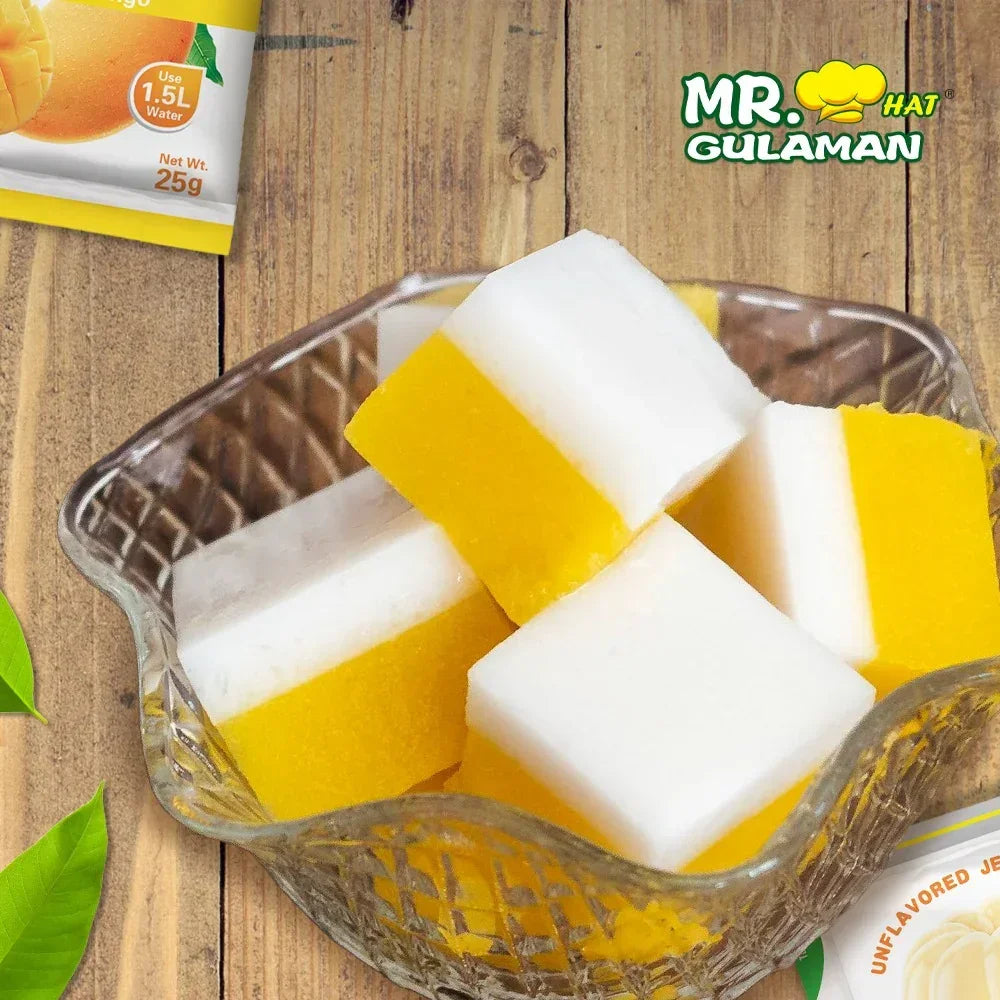 Mr. Hat Gulaman Mango Flavored Jelly Powder - 25g (1 Pc)