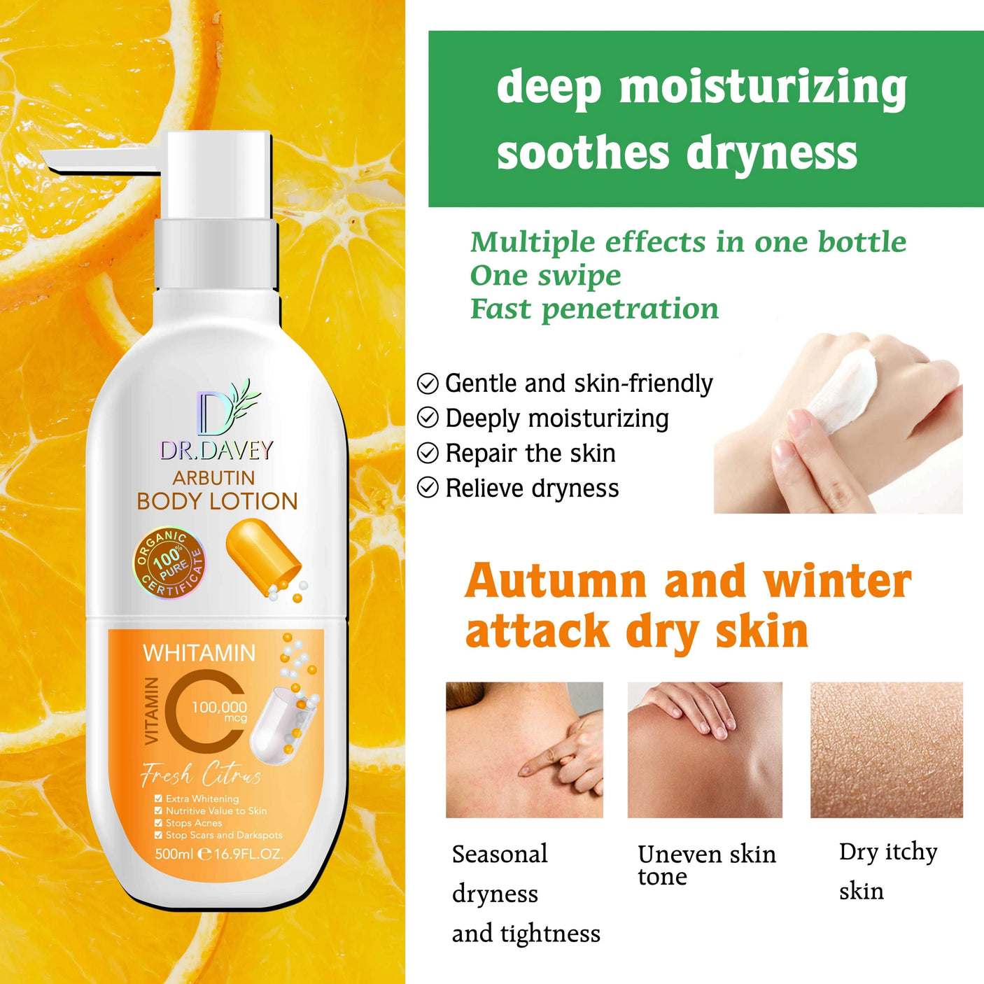 Dr. Davey Arbutin Body Lotion - 500ml