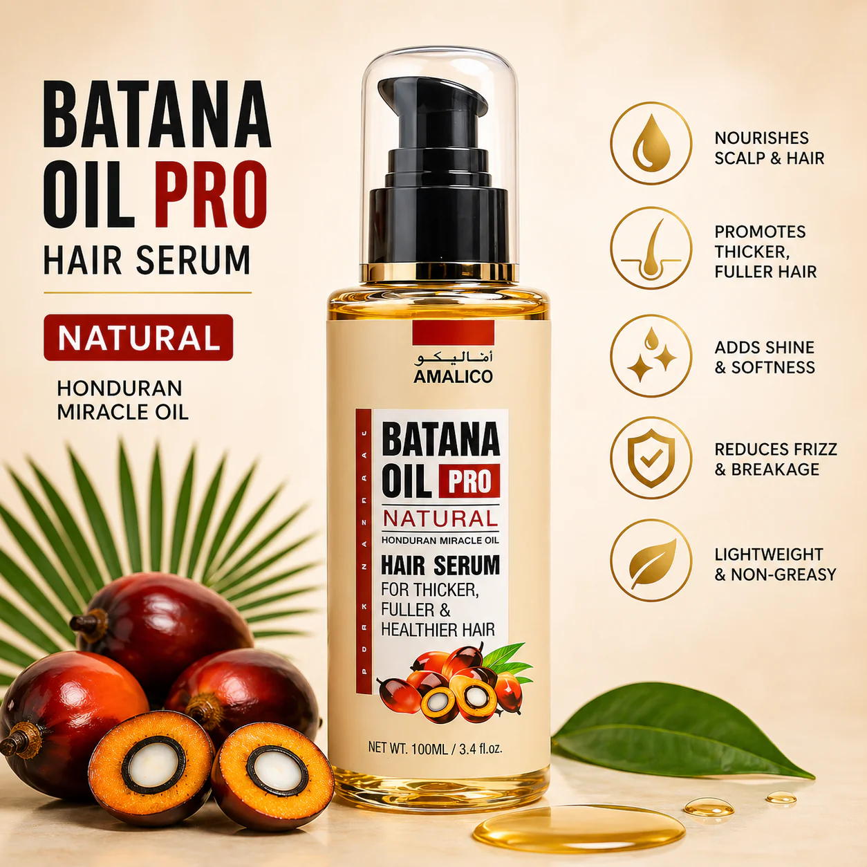 Amalico Batana Oil Pro Natural Hair Serum - 100ml