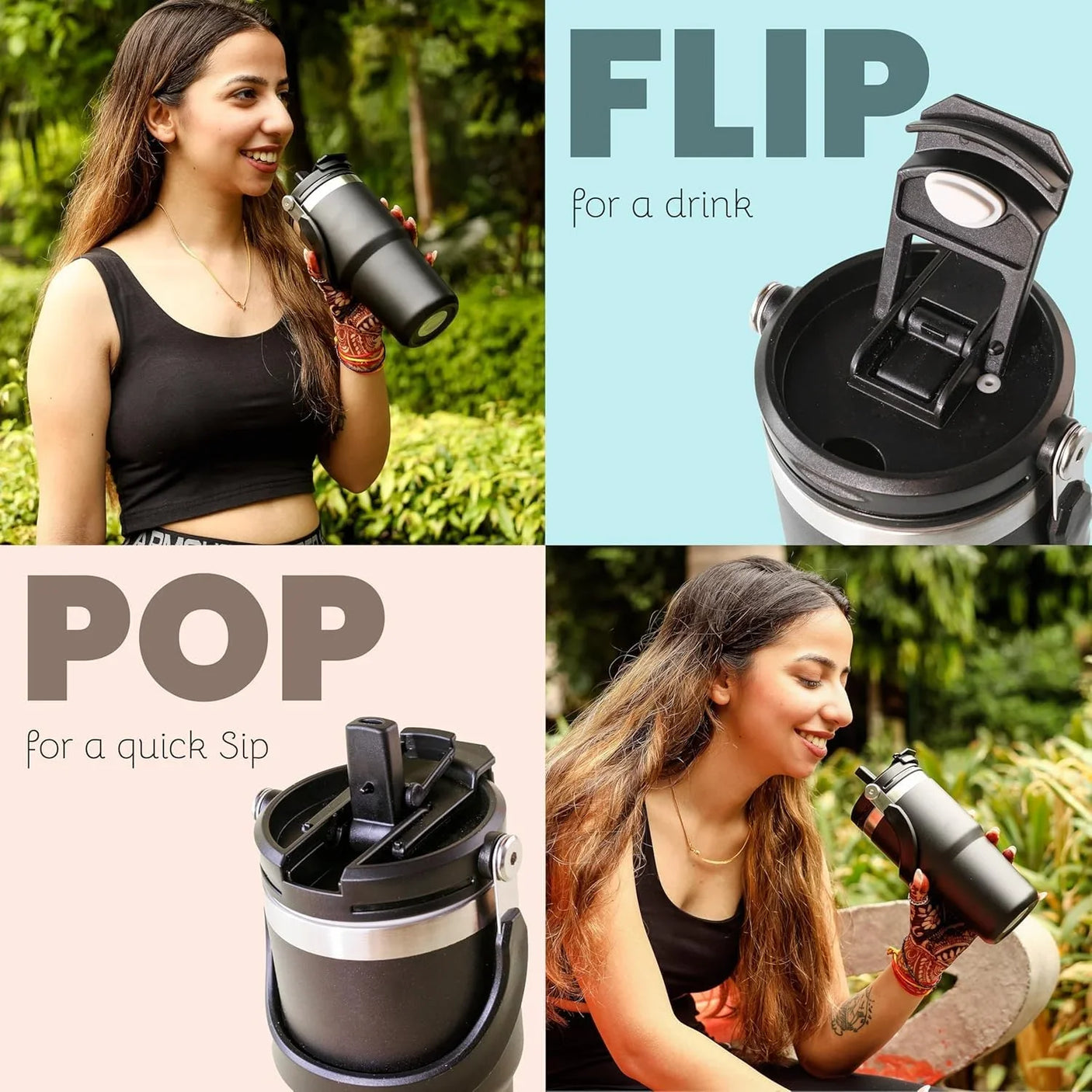Stainless Steel Vacuum Insulated 3 Pcs Tumbler Set
