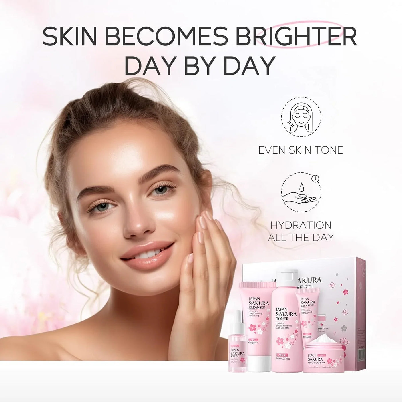Laikou Japan Sakura Skin Care 5Pcs Set