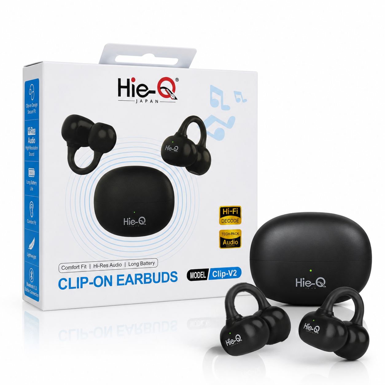 Hie-Q Japan Clip On Earbuds Clip-V2