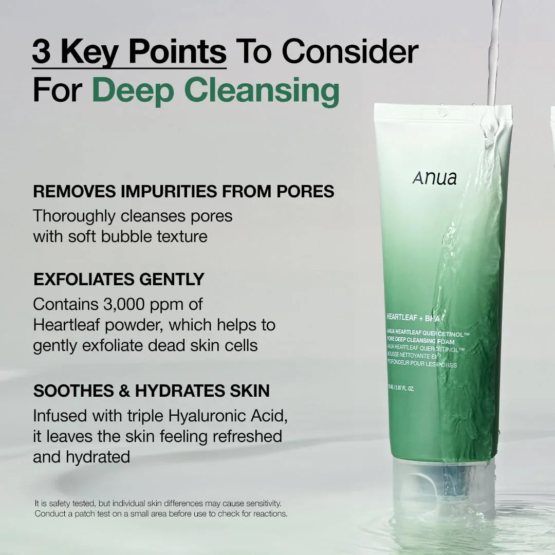 Anua Heartleaf Quercetinol Pore Deep Cleansing Foam - 150ml
