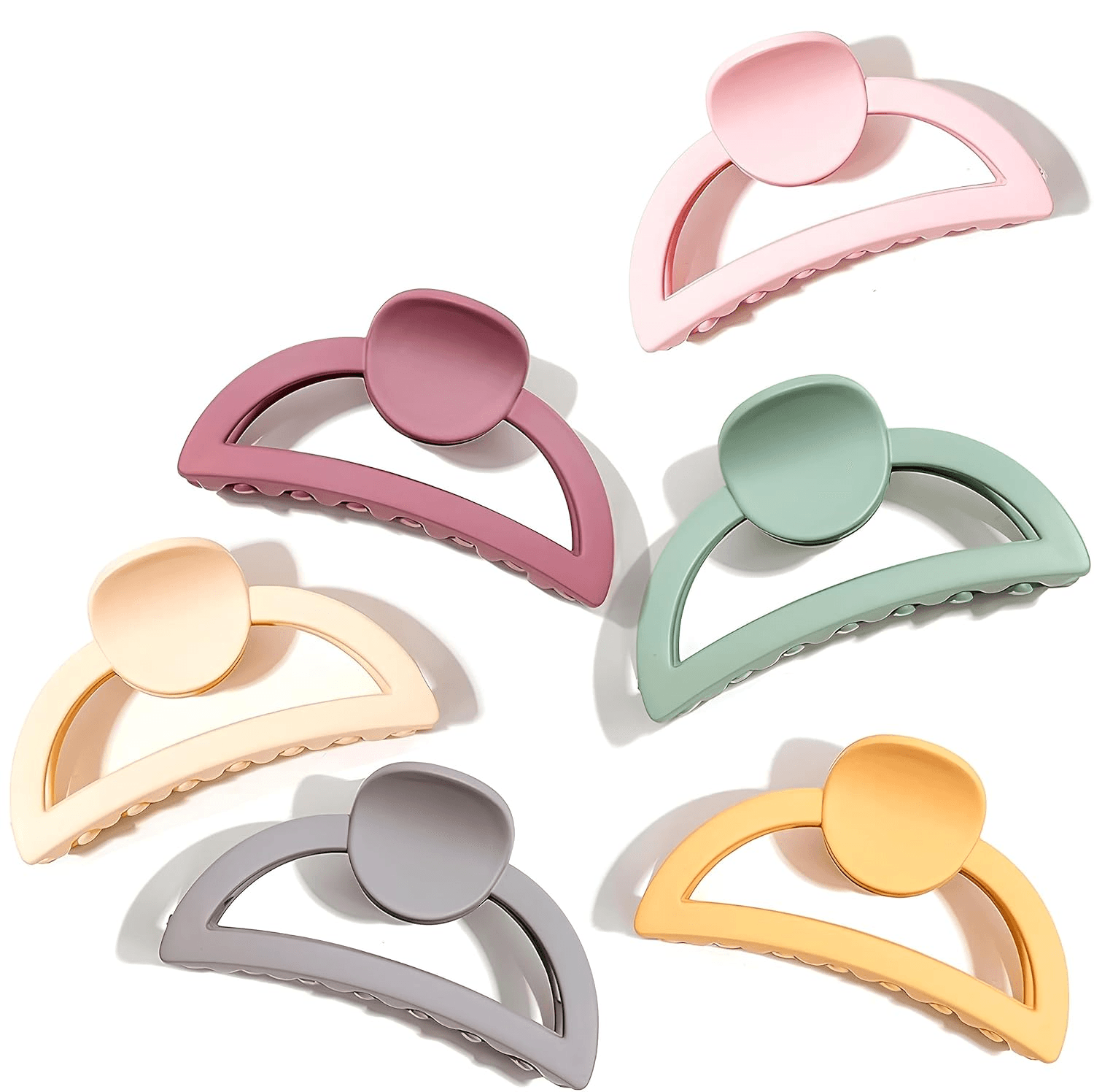 Trend Design Hair Claw Clips For Women - 6 Pcs (C01)