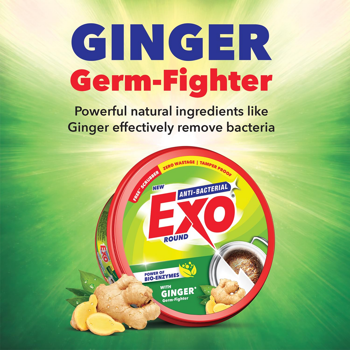 Exo Anti-Bacterial Dishwash Bar with Ginger - 500g