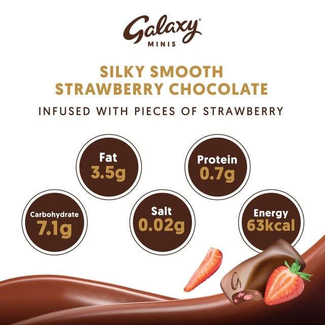 Galaxy Minis Strawberry Chocolate - 11 Bars (137.5g)