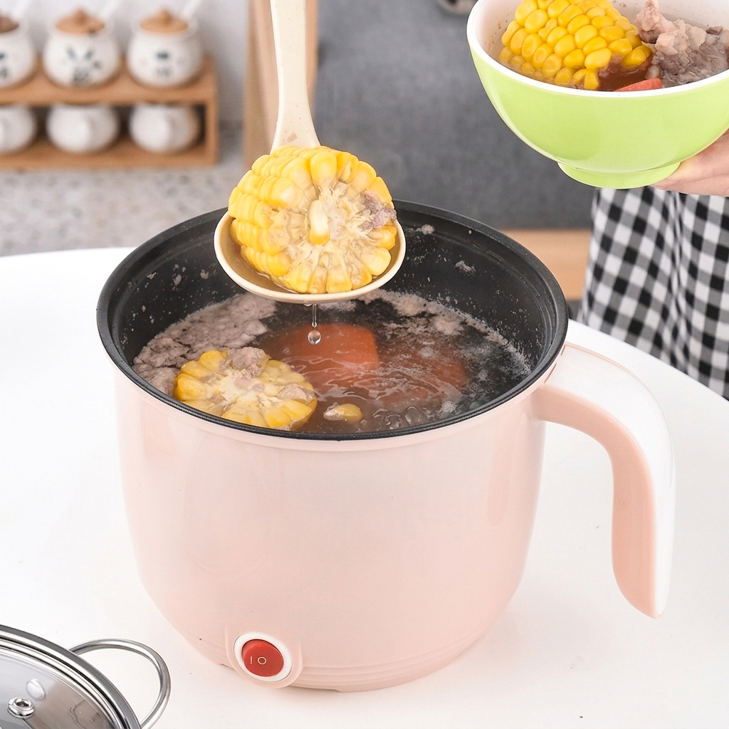Mini Rice Cooker Pot with Nonstick Cookware MST-8118