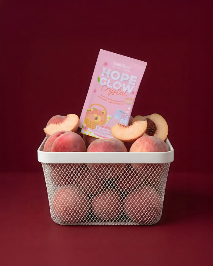 Luna Aura Hope Glow Crystal Peach Juice Drink - 8 Sachets x 18g