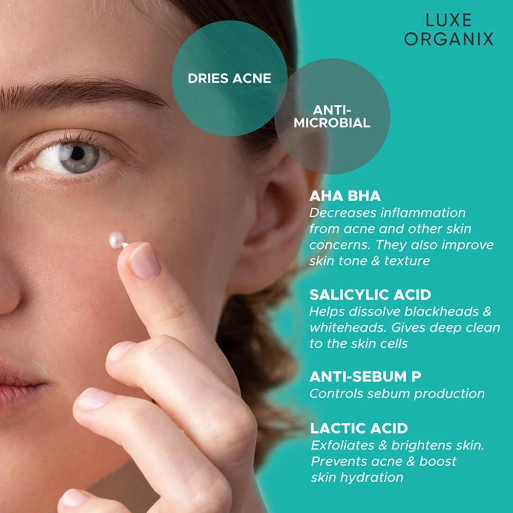 Luxe Organix Miracle Solutions Acne Derm+ Pimple Corrector - 20g