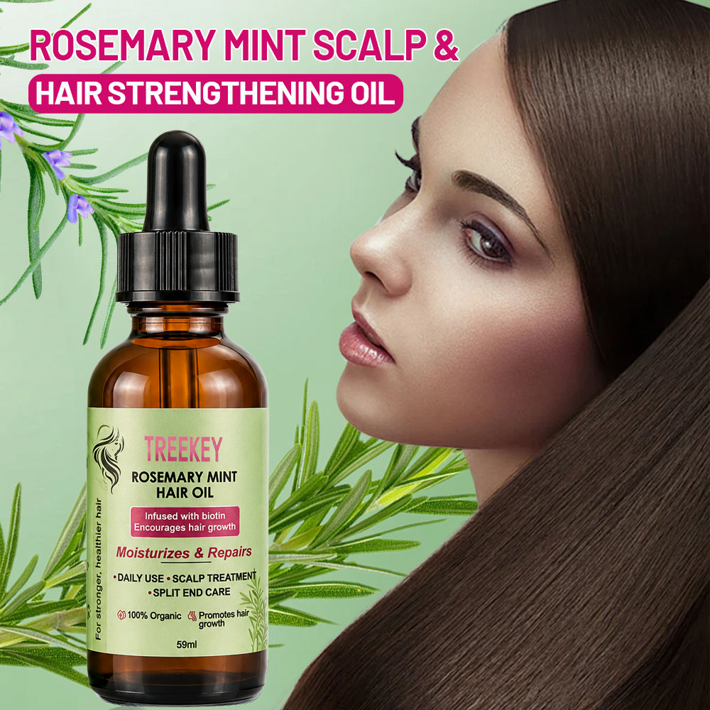 Treekey Rosemary Mint Moisturizes & Repairs Hair Oil - 59ml