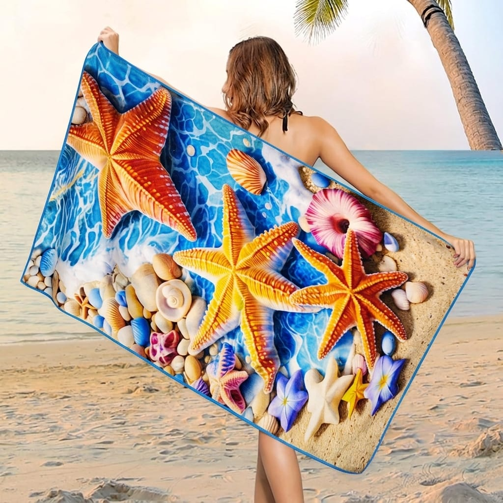Ultra Soft Lightweight Beach Towel A-6077 (30" × 60")