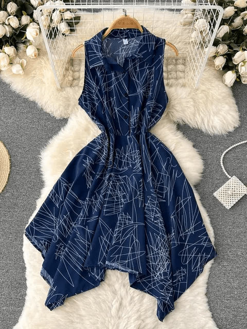 Women Korean Fashion Sleeveless Dress - DOU12