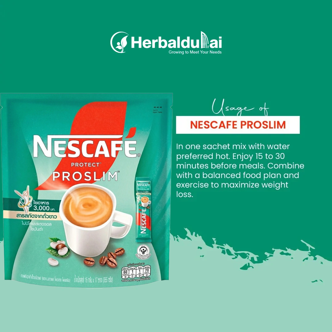 Nescafe Proslim Instant Coffee - 15g x 17 Sachets (255g)