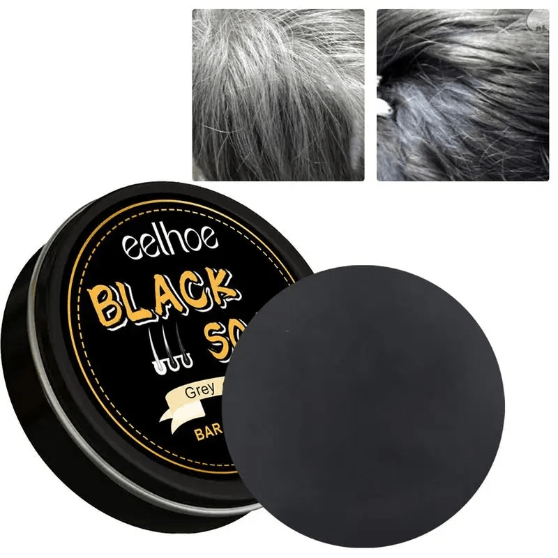 EELHOE Black Soap Grey Coverage Shampoo Bar - 50g