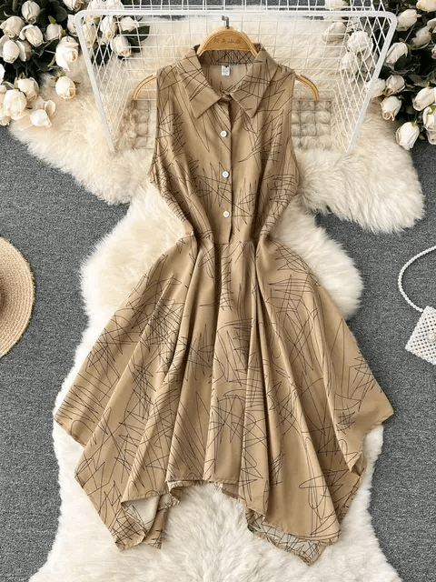 Women Korean Fashion Sleeveless Dress - DOU12