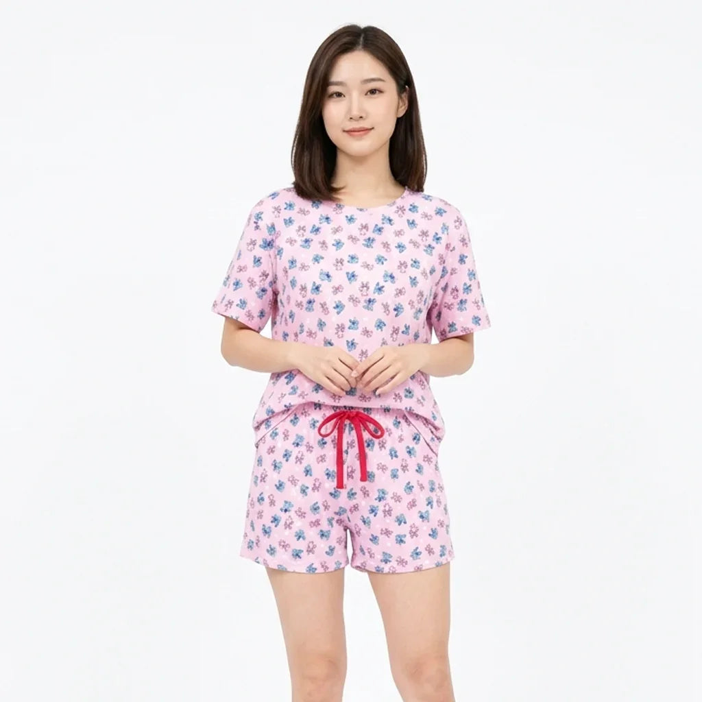Trendy Cotton T-Shirt & Shorts 2pcs Set #7351