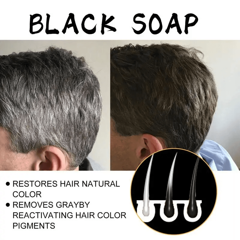 EELHOE Black Soap Grey Coverage Shampoo Bar - 50g