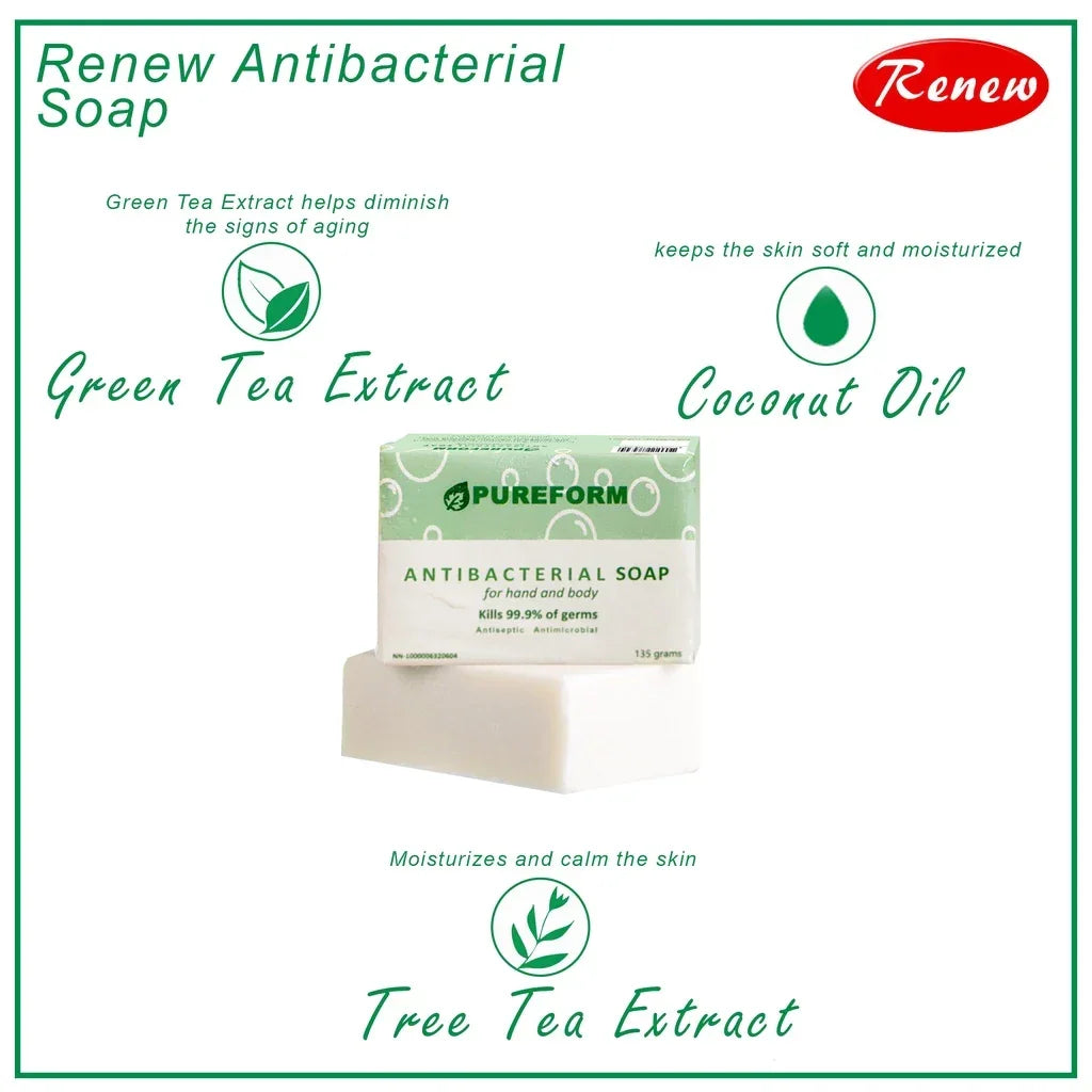 Pureform Antibacterial Soap For Hand & Body - 135g