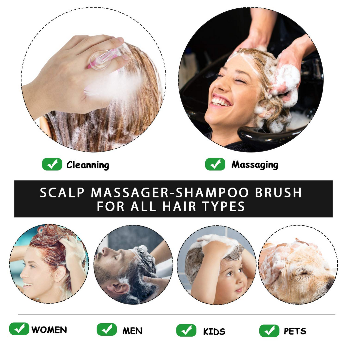 Silicone Hair Scalp Massager Shampoo Brush ST-201