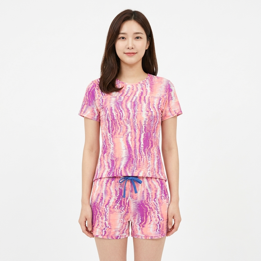 Women's Trendy Design T-Shirt & Shorts Set