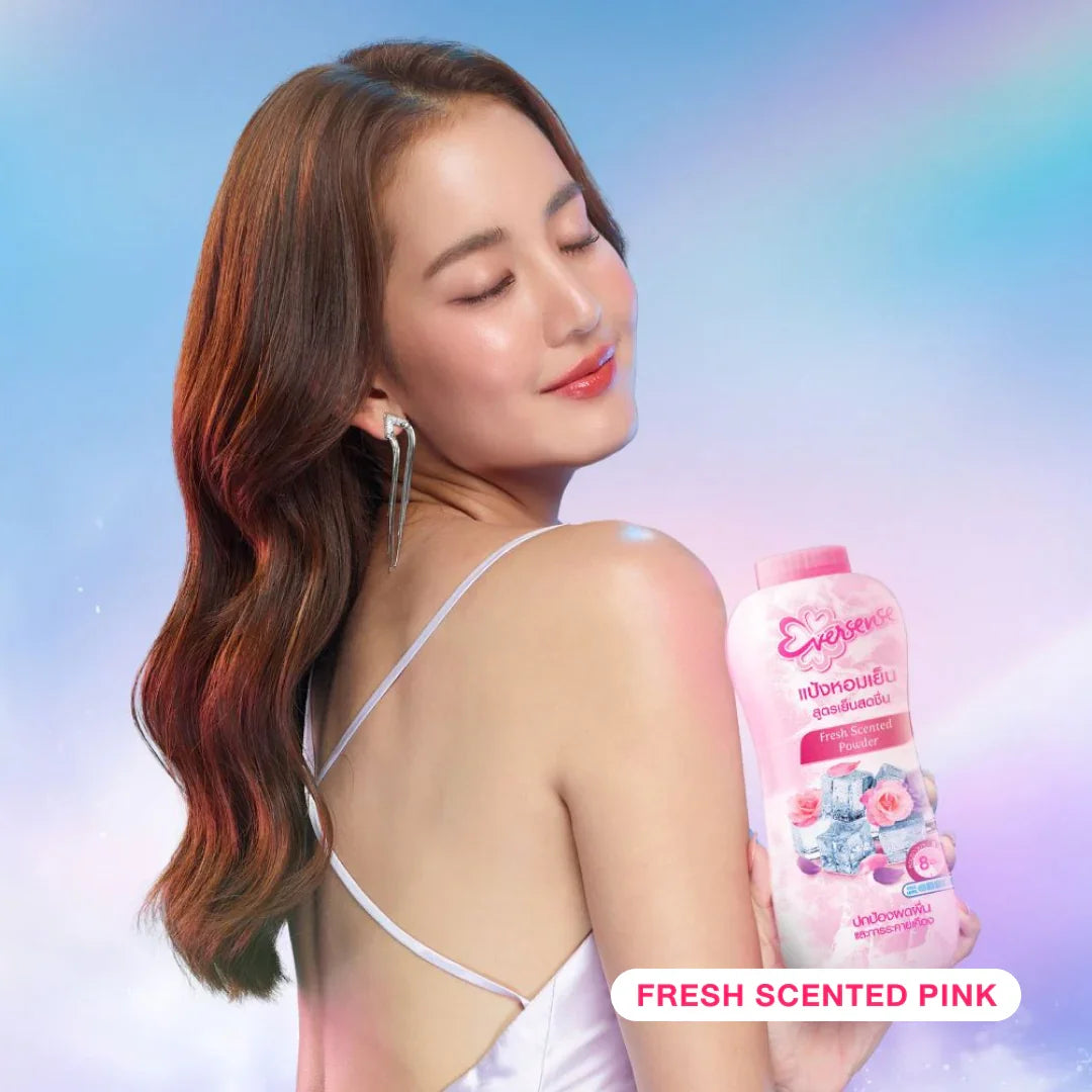 Eversense Fresh Scented Cooling Talc Powder (Pink) - 280g