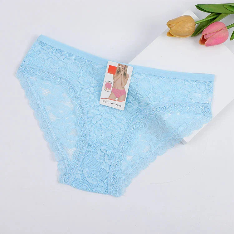 Women's Organic Cotton Lace Briefs #9989