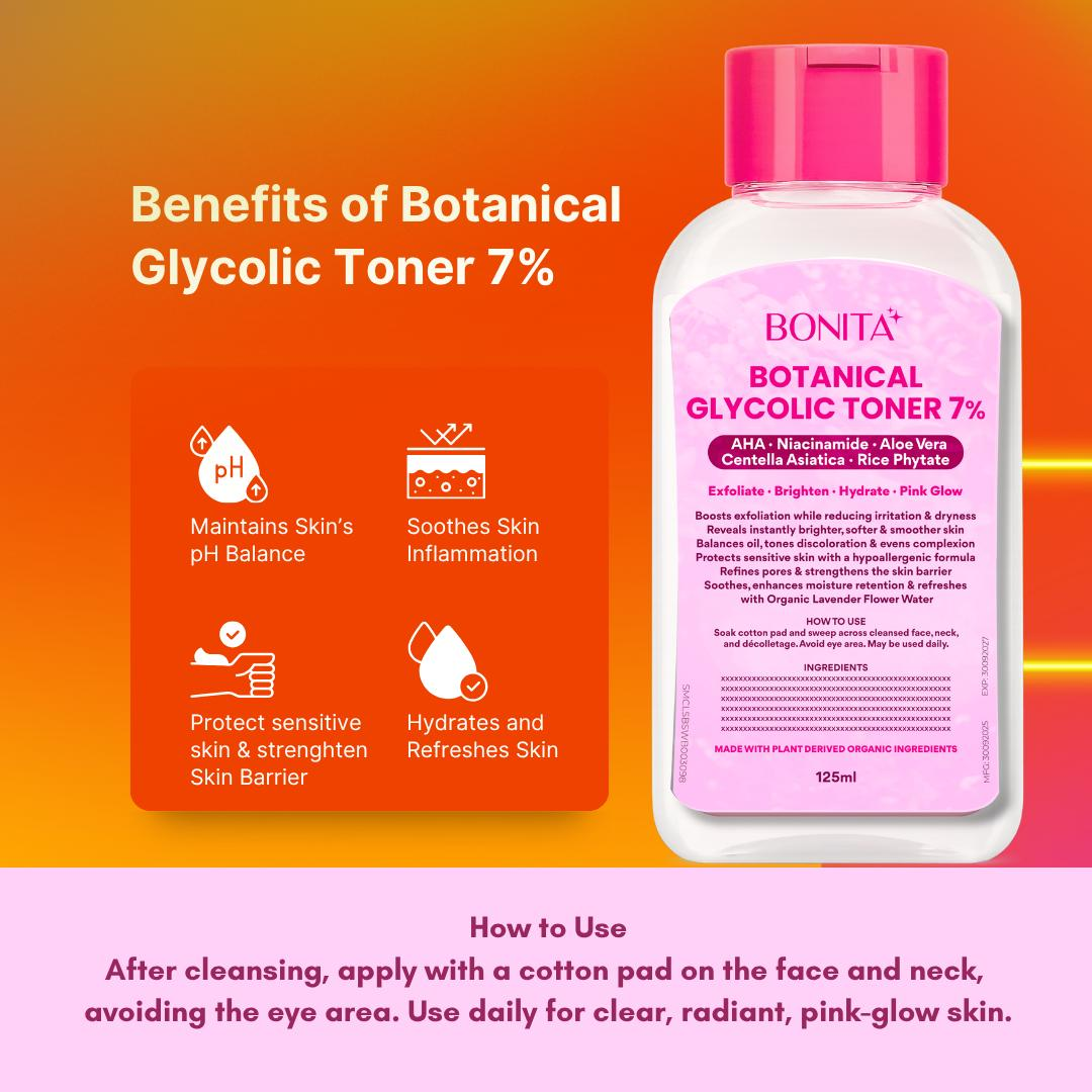 Bonita Botanical Glycolic Toner 7% - 125ml