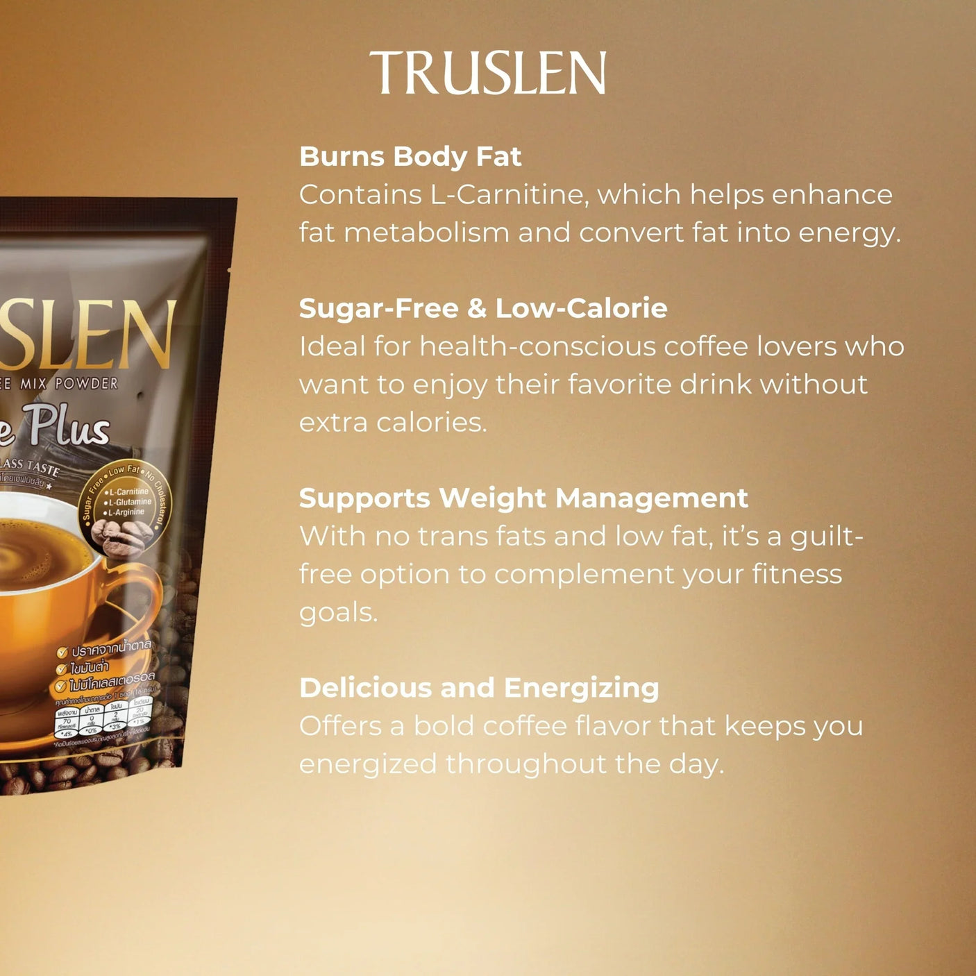 Truslen Coffee Plus Sugar Free - 16g × 15 Sticks (240g)