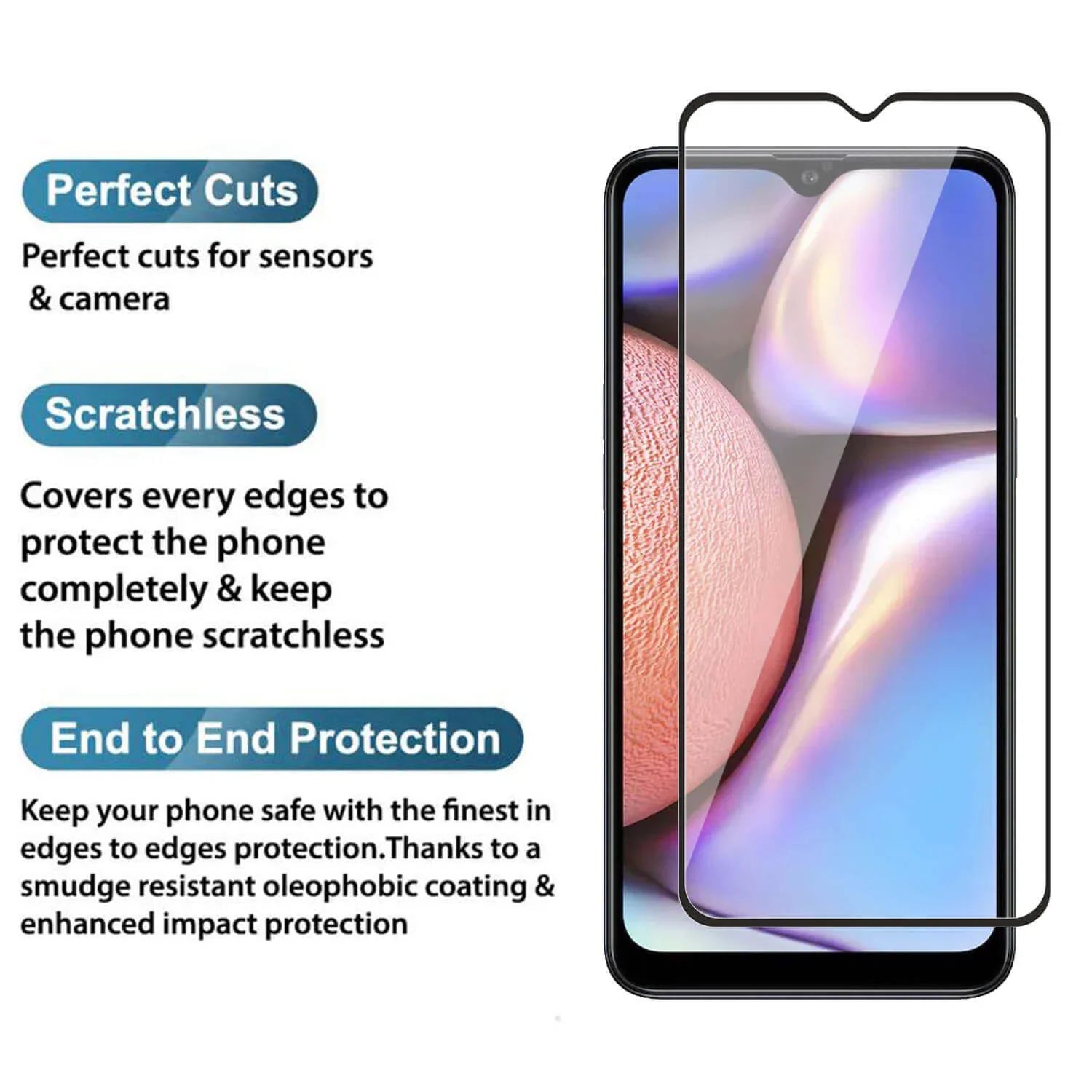 Samsung A10S HD Temper Glass