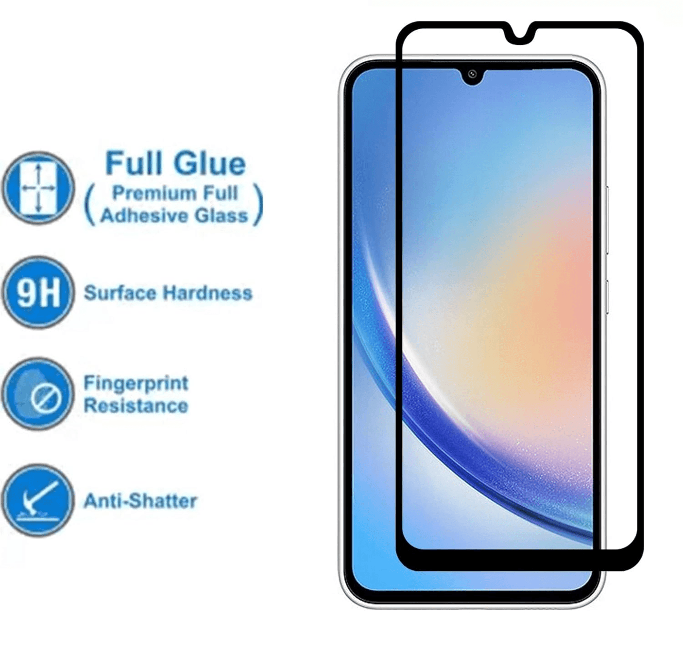 زجاج حماية أصلي لهاتف Samsung A24 4G HD