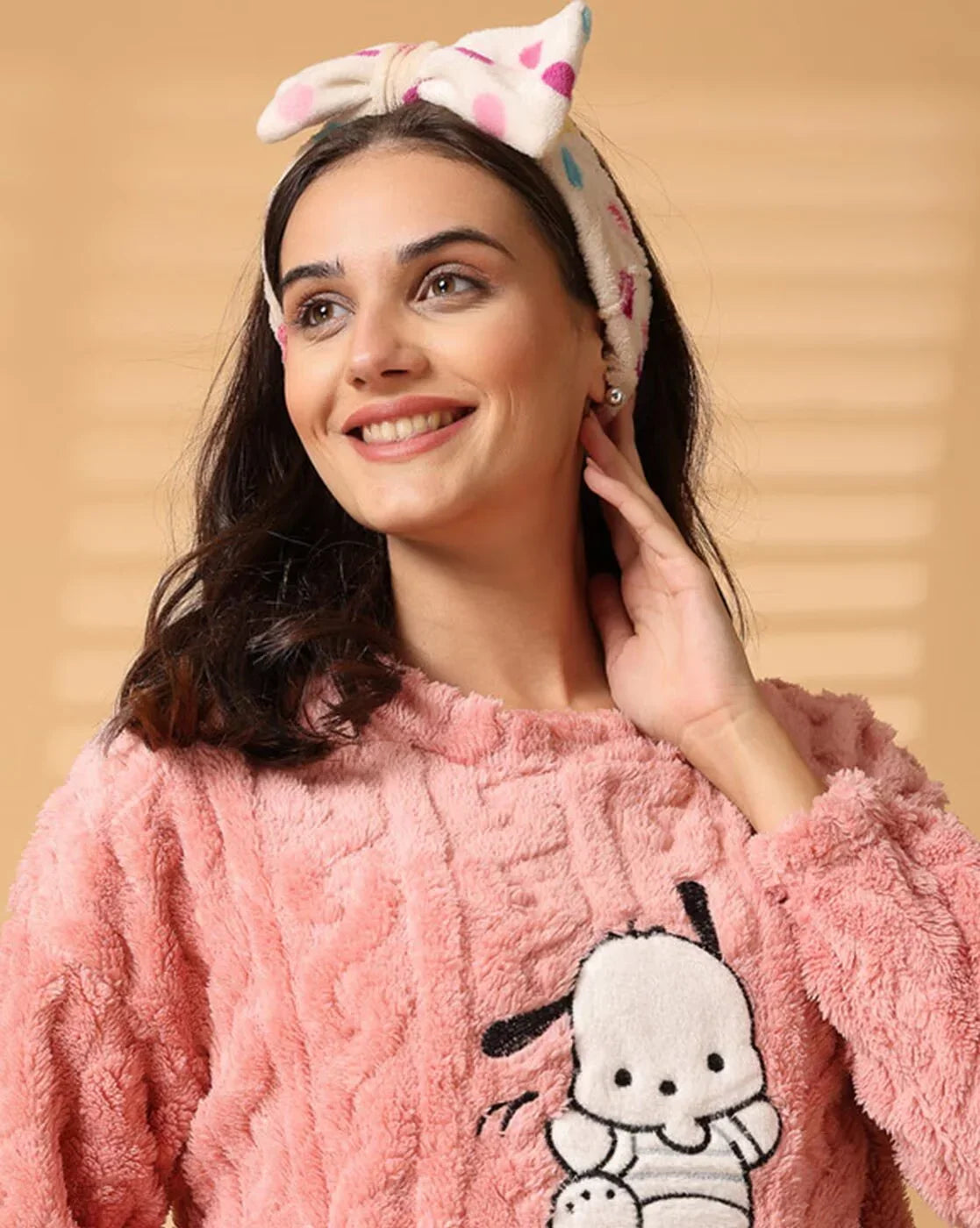 Women's Warm & Fuzzy Knitted Pajama Set