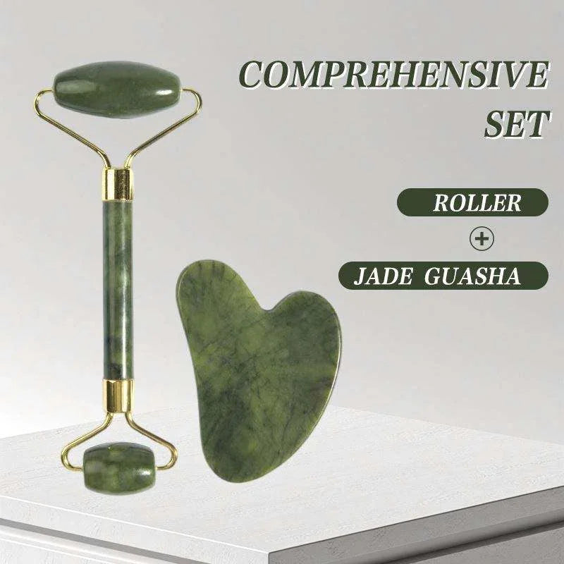 Jade Roller & Gua Sha Facial Massage Kit