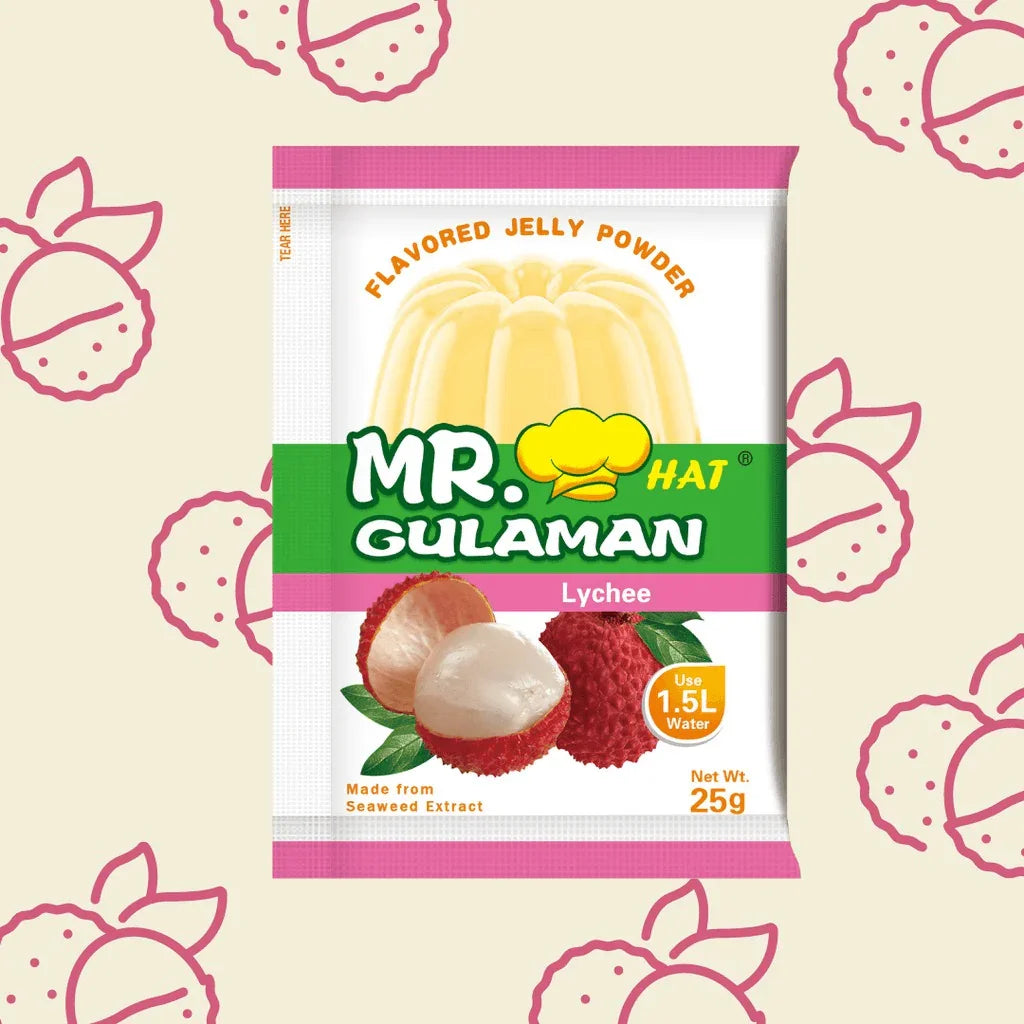 Mr. Hat Gulaman Flavored Lychee 25g (1 Pcs)