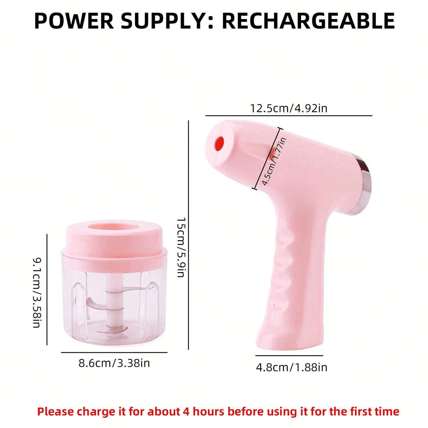 Electric 2 In 1 Wireless Mini Mixer Multi Function Cooking Machine