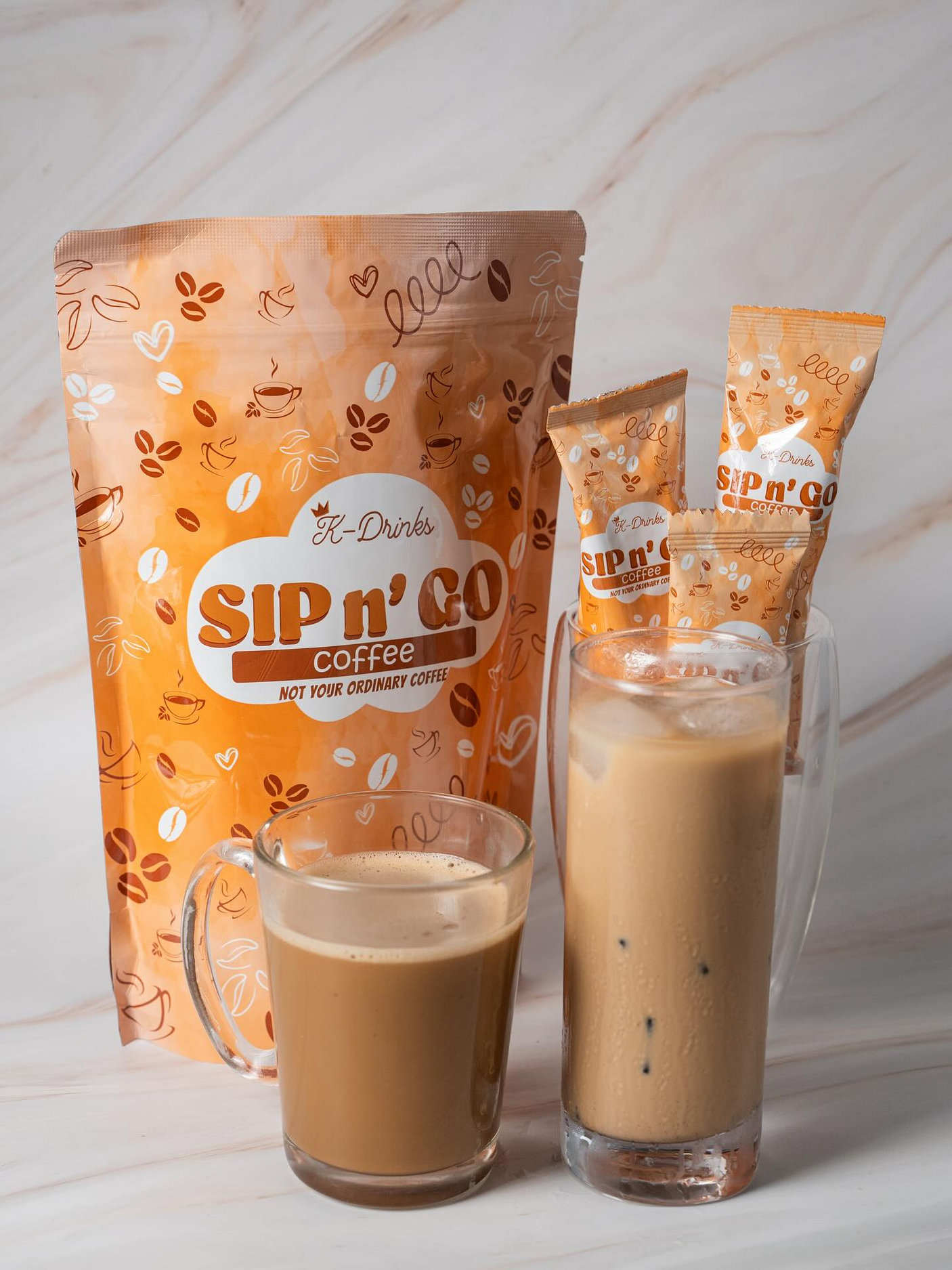 قهوة K-Drinks Sip n' Go - 10 أكياس × 21 جم (210 جم)