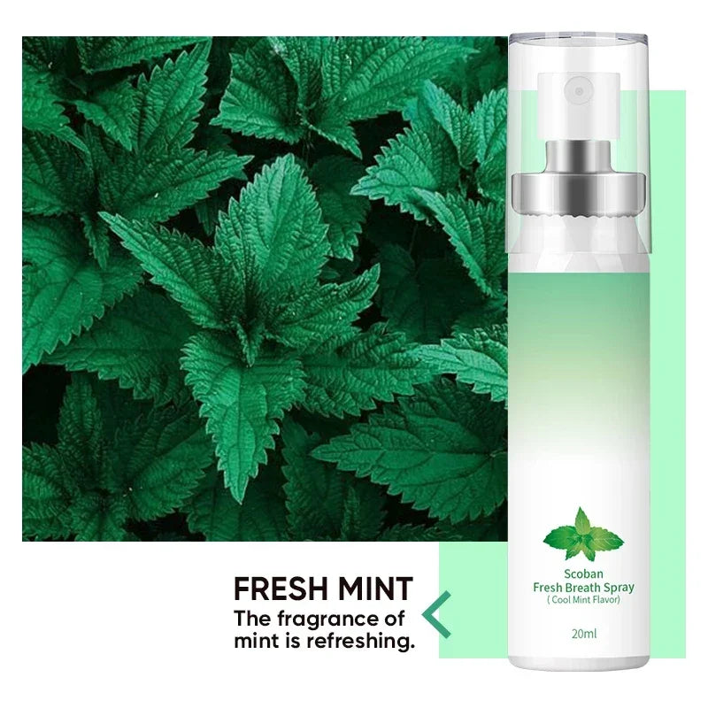 Scoban Fresh Breath Spray Cool Mint Flavor - 20ml